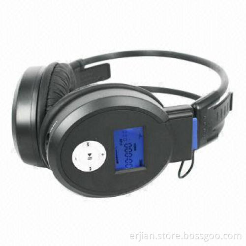 Foldable retractable earphones with MP3 function, FM radio, OEM service is provided